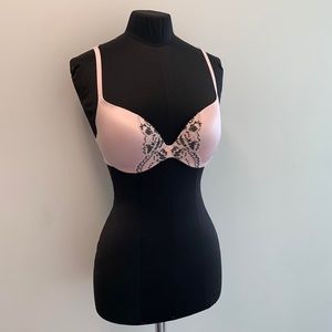 LaSenza Pink Bra w/ black lacing